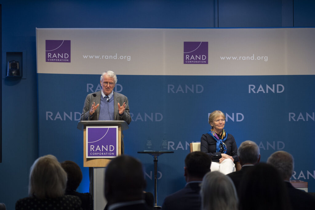 Event photo from the Haskins Lecture on Science Policy and reception held at RAND's Santa Monica headquarters on May 31, 2023, photo by Diane Baldwin/RAND Corporation